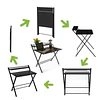 Escritorio Plegable Home Office Negro- Producto con Detalle