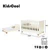 Cuna Multifuncional Bebé Zupi Madera Beige -Producto con Detalle