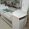 Cuna con Cómoda Mudador Bambini Blanco - Producto con Detalle armado en tienda