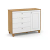 Cómoda 4 Cajones con Puerta Zupi Caramelo -Producto con detalle