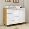 Cómoda 4 Cajones con Puerta Zupi Caramelo -Producto con detalle