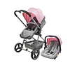 Coche Compact Travel System Rosado- Producto Armado en Tienda