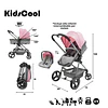 Coche Compact Travel System Rosado- Producto Armado en Tienda