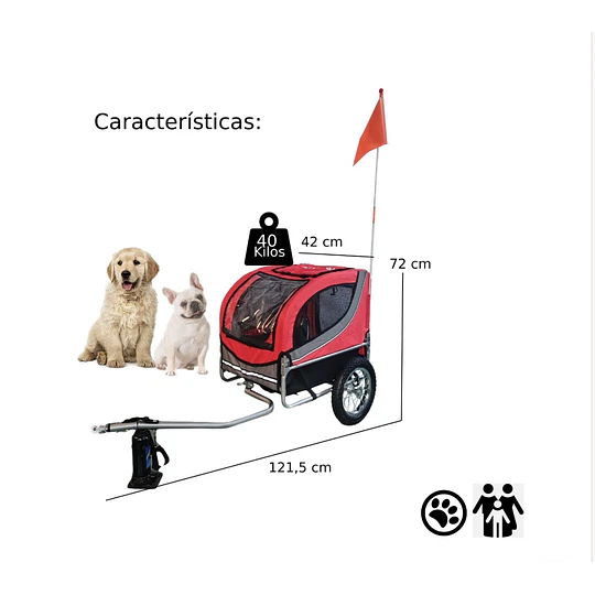 Carro Tráiler De Mascota -Producto Armado en Tienda
