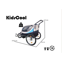 Carro Jogger Baby Trailer Duplex- Producto Armado en Tienda (LE FALTA RUEDA DELANTERA)