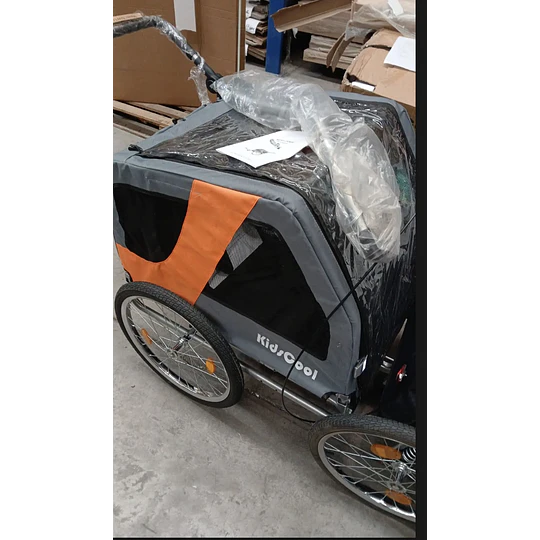 Carro Jogger Gris Baby Trailer Single -Producto Armado en Tienda