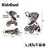 Coche Cuna Egg 3 En 1 Kidscool Negro- Producto Armado en Tienda