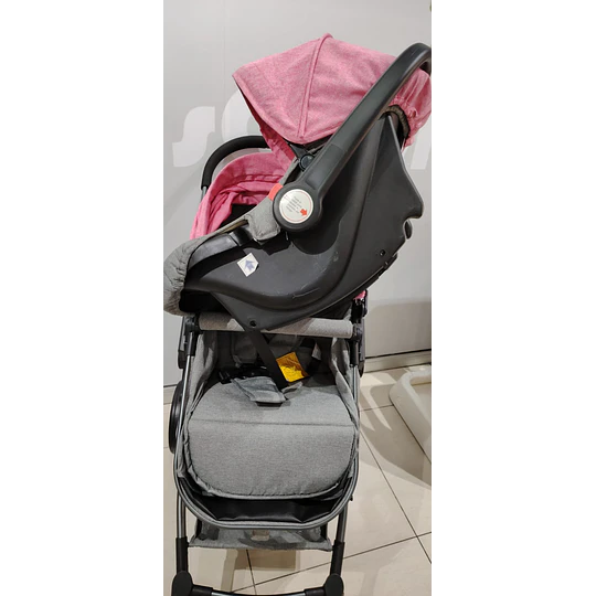 Coche Compact Travel System Rosado- Producto Armado en Tienda