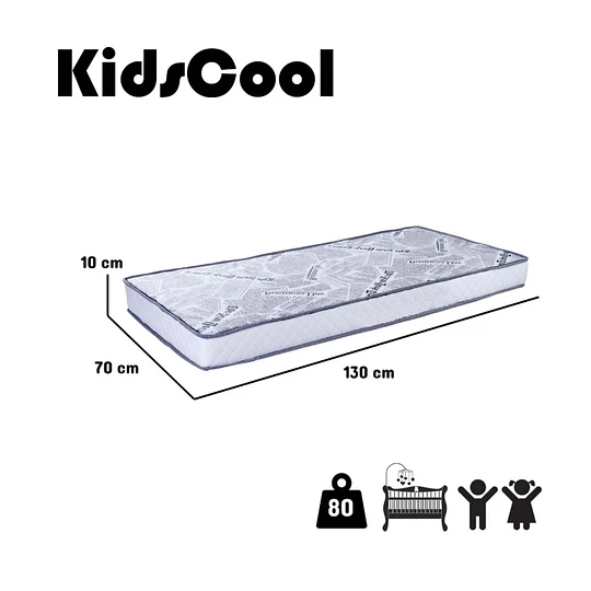 Colchon Cuna Kids 130 x 70x10 cms - Producto con detalle
