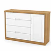 Comoda Tutto 4 Cajones con Puerta Blanca Caramelo- Producto con detalle