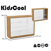 Comoda Tutto 4 Cajones con Puerta Blanca Caramelo- Producto con detalle