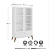 Vitrina 2 Puertas Amber Blanco - Producto con detalle