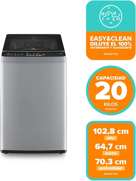 Lavadora Mademsa 20kg mdwmt20s exhibición (nueva)