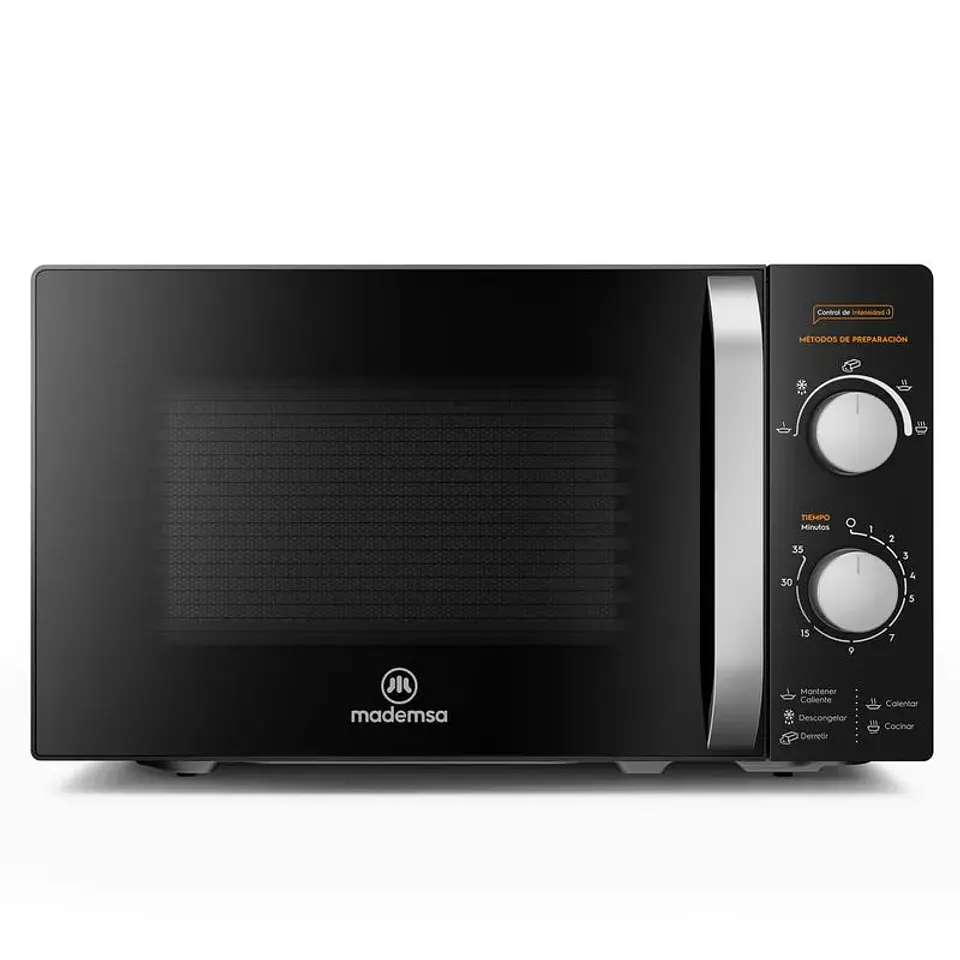 Microondas Mademsa 20 Litros Manual Descongelamiento Inteligente MM20FBM Negro (Exhibición) 1