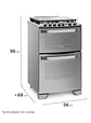 Cocina a Gas 4 Platos Fensa Doble Horno Timer Digital 56 DXT - Miniatura 4