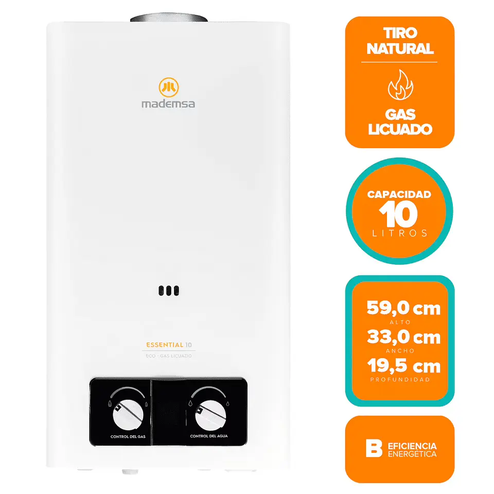 CALEFONT MADEMSA ESSENTIAL 10 ECO GAS LICUADO 1