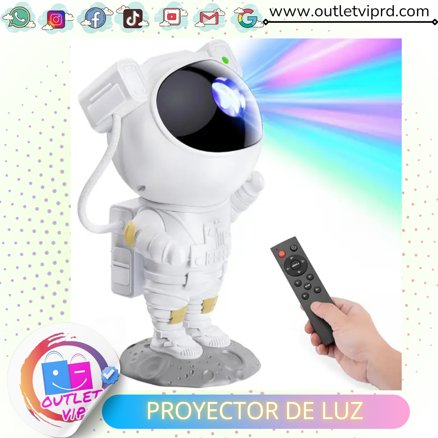 Proyector led astronauta  4