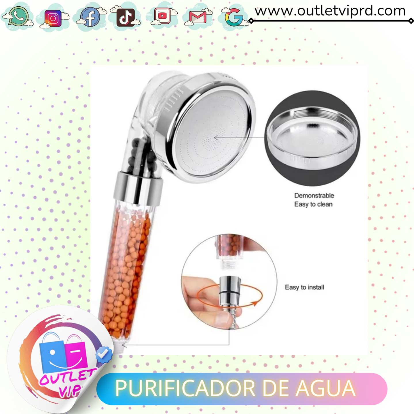 Filtro para duchas purificador de agua  5