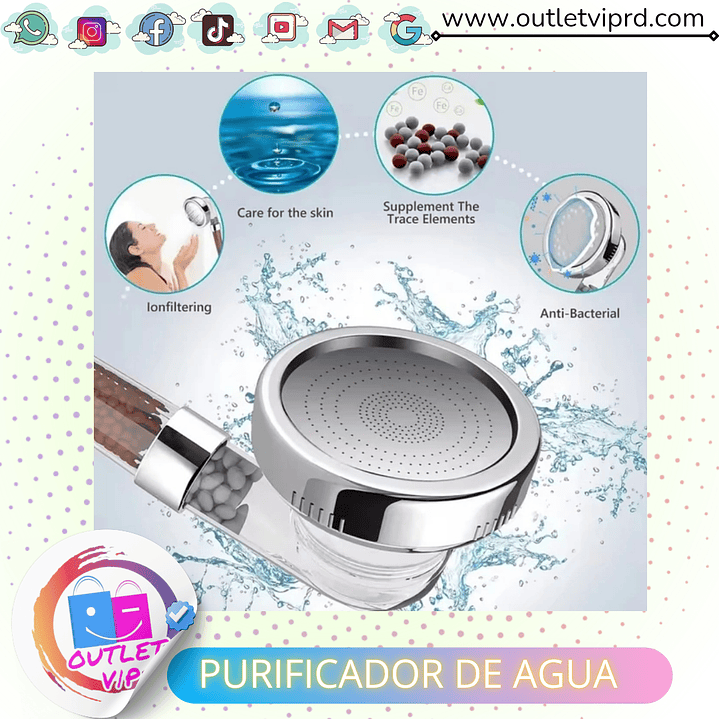 Filtro para duchas purificador de agua  7