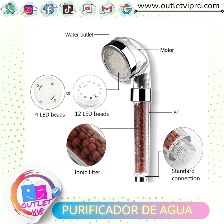 Filtro para duchas purificador de agua  8