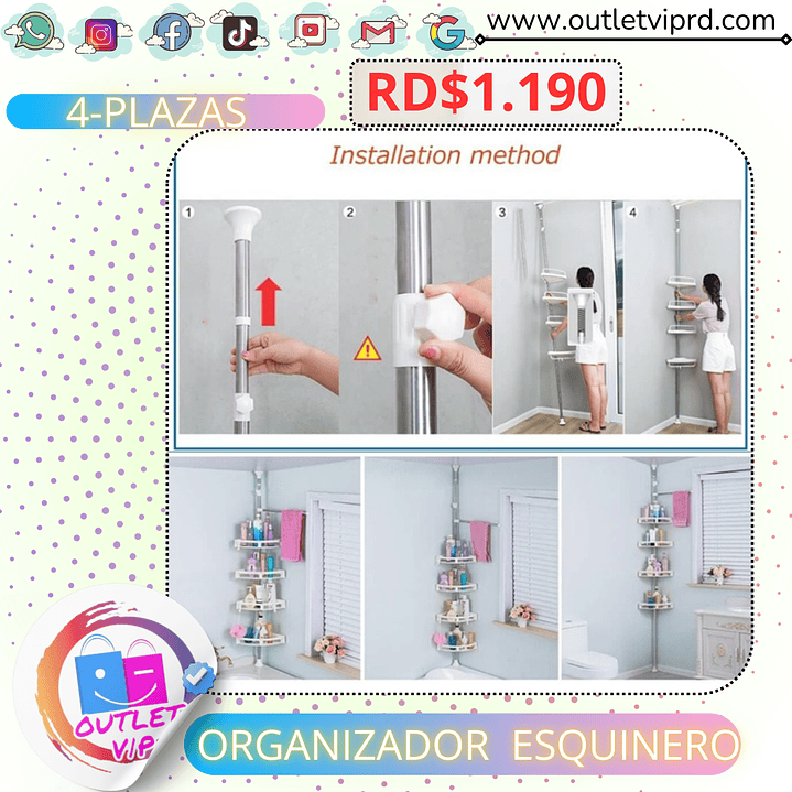 Esquinero para baños  6