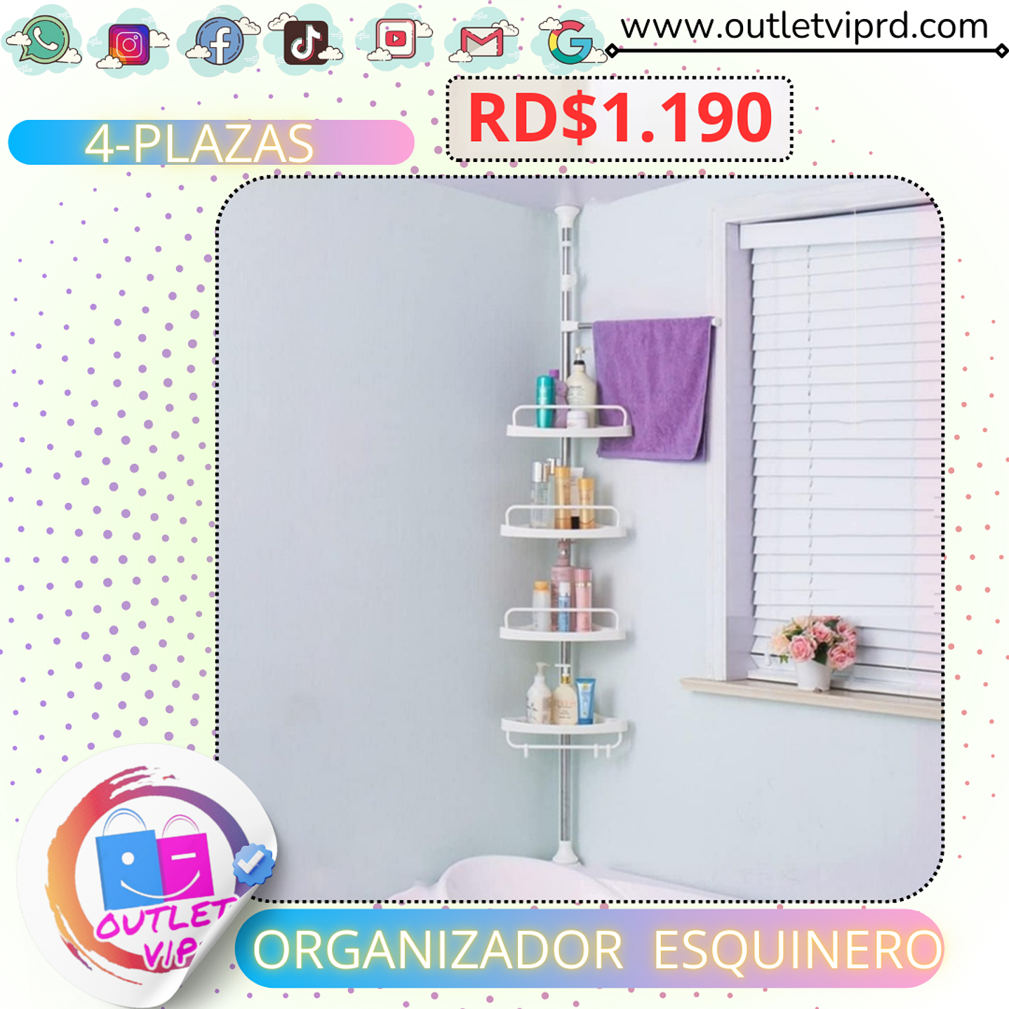 Esquinero para baños  9