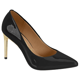 Zapato Taco Aguja Stiletto Vizzano Efecto Charol Negro 1344-200-13488-15745