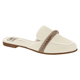 Babucha Mujer Moleca Efecto Gamuza Blanco Off 5722-119-16222-94040