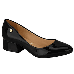 Zapato Taco Cuadrado Vizzano Efecto Charol Negro 1346-100-13488-15745