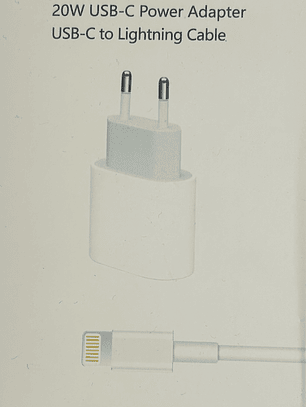 CARGADOR   IPHONE A C  20W   ADAPTADOR MAS CABLE 