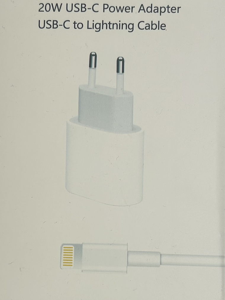 CARGADOR   IPHONE A C  20W   ADAPTADOR MAS CABLE  1