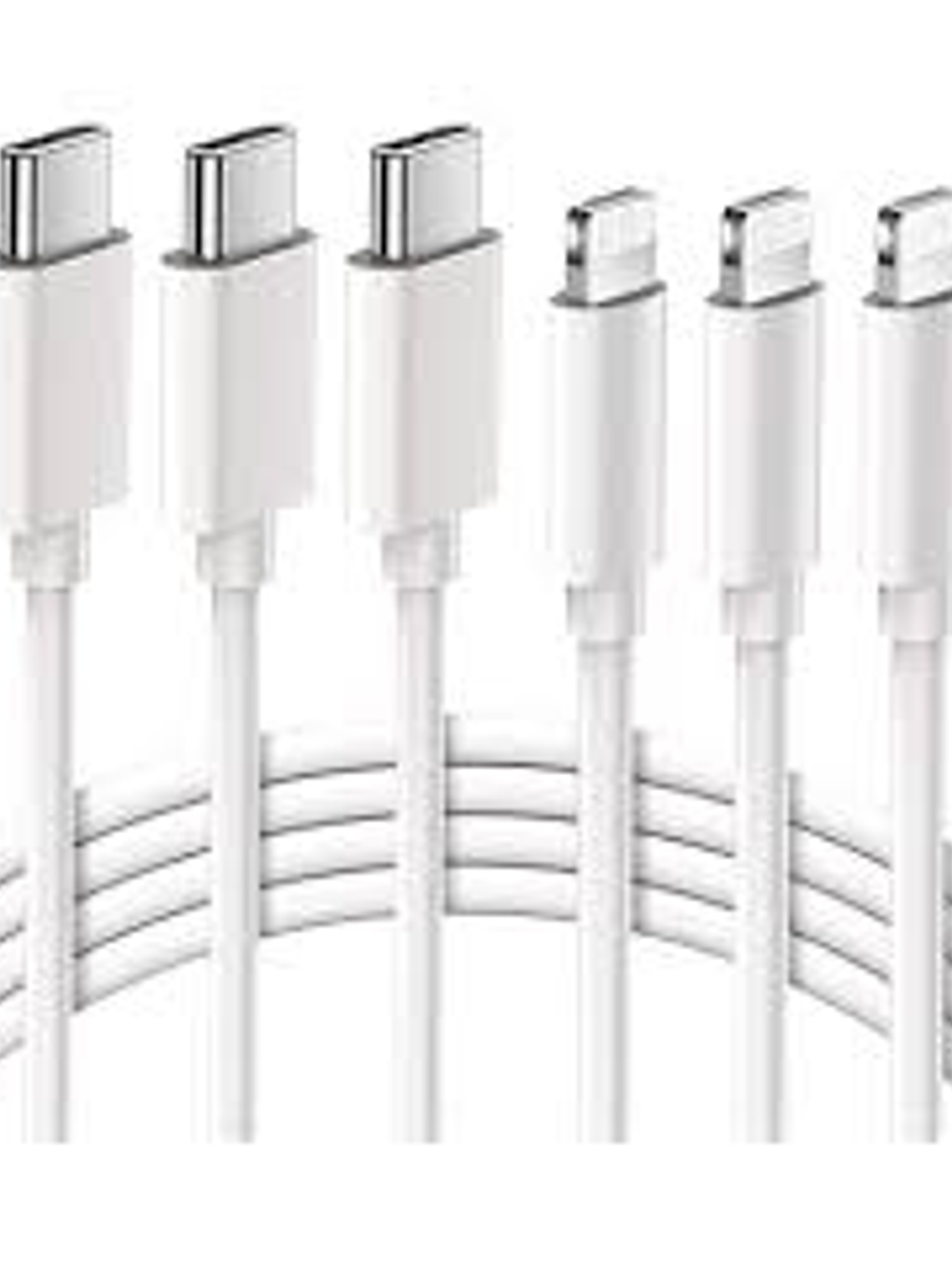 PACK  DE 10  CABLES  IPHONE  A  C DE 1 METRO 1