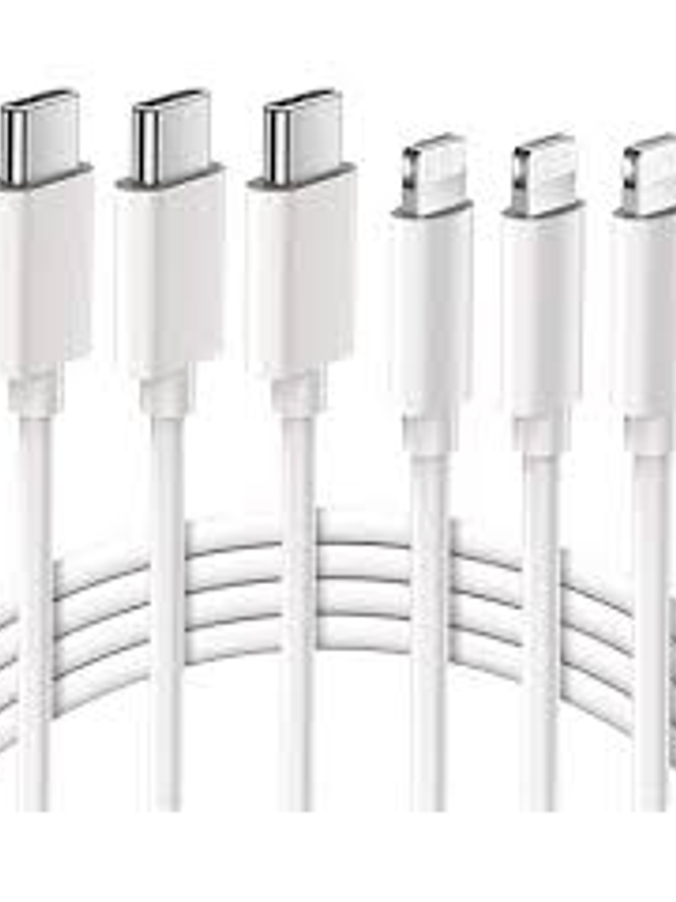 PACK  DE 10  CABLES  IPHONE  A  C DE 1 METRO 1