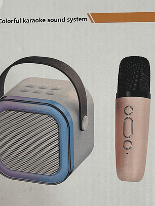 PARLANTE KARAOKE CON UN MICROFONO 