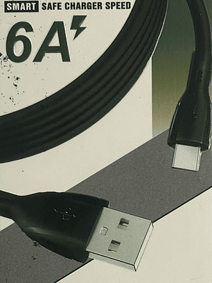 CABLE TIPO C USB 1 MT  CARGA RAPIDA  6.A