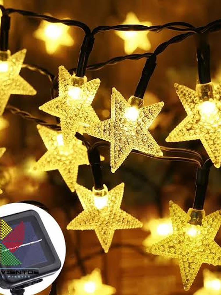 LUCES  SOLARES DE NAVIDAD MULTICOLORES  6.5 METROS  2