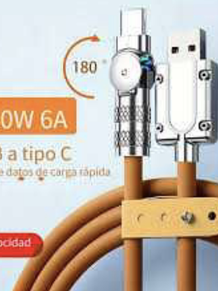 CABLE SILICONA TIPO C.  1 METRO  MUY RAPIDO 1