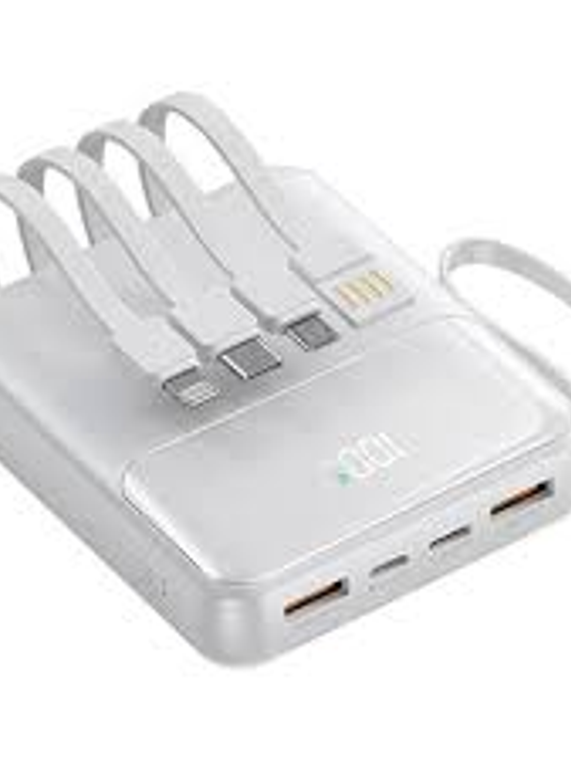 CARGADOR POWER BANK 20.000 MAH  CON 4 CABLES  INCLUIDO  TIPO C, MICRO, IPHONE ,NOTEBOOK 1