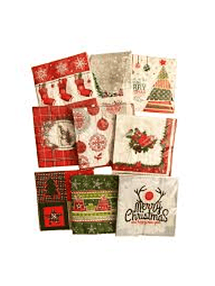 SERVILLETAS DE NAVIDAD VARIOS DISEÑOS 