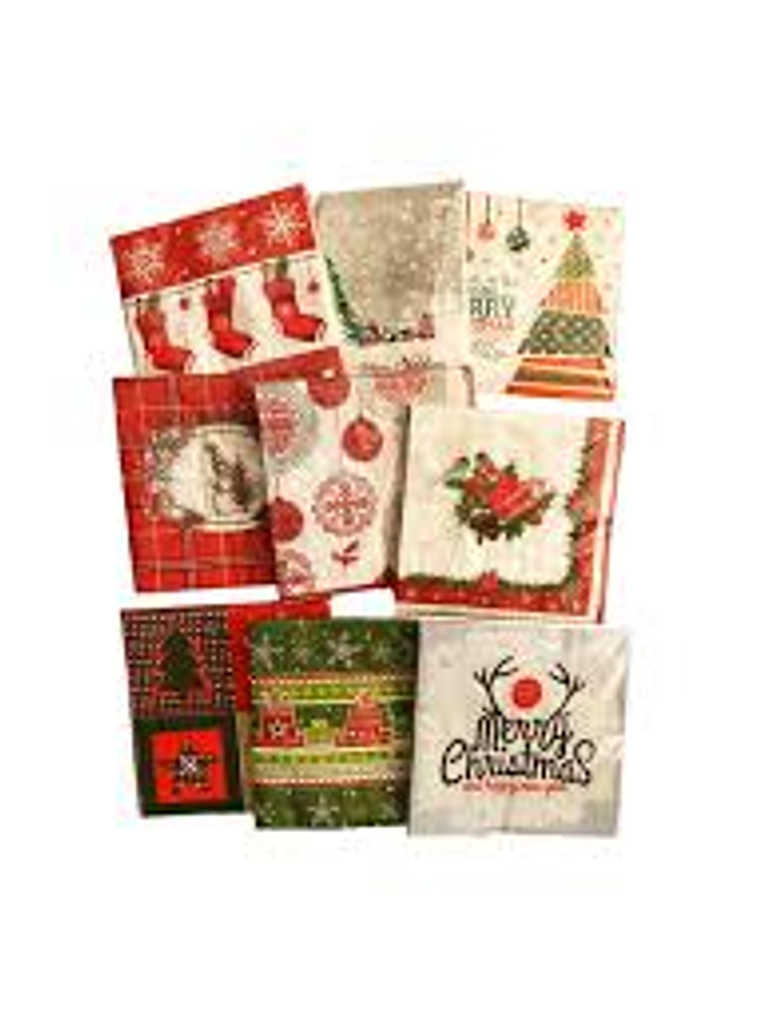 SERVILLETAS DE NAVIDAD VARIOS DISEÑOS  1
