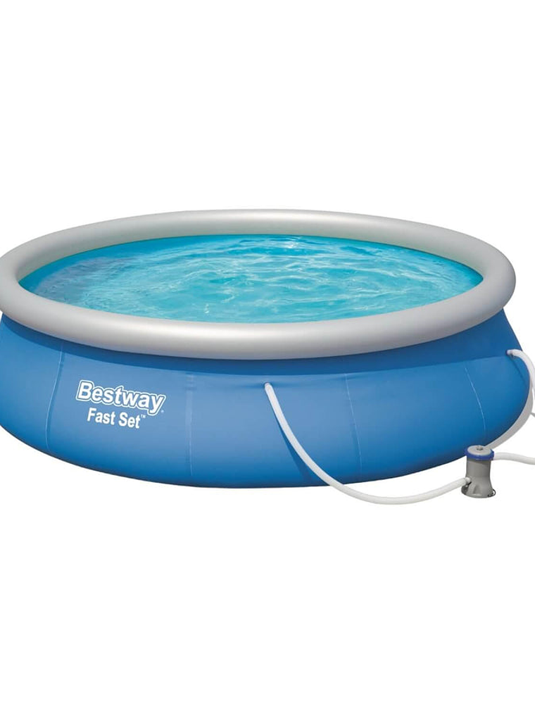Piscina Bestway Redonda Fácil Armado con filtro 3.96MX84Cm 1