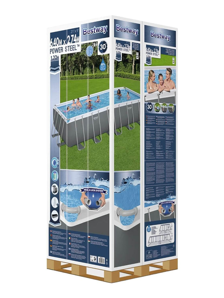 Piscina Bestway Rectangular Filtro+Accesorio 6.40X2.74X1.32M 7