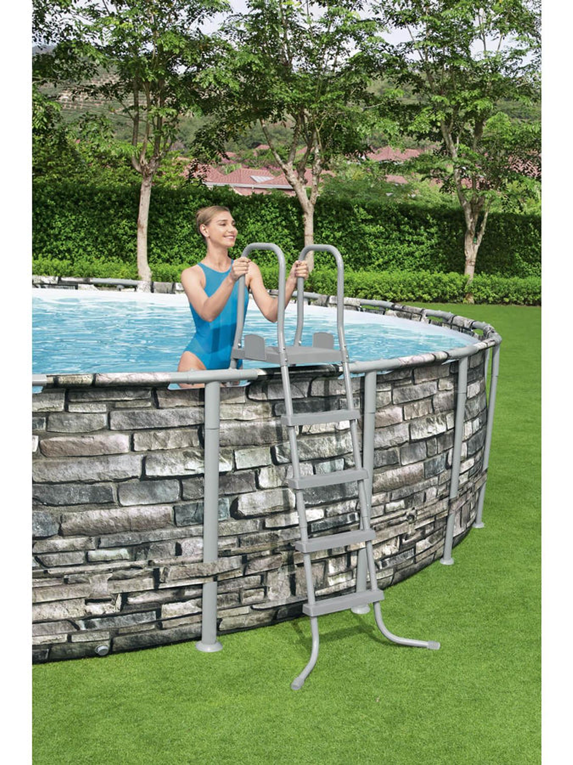 Piscina Bestway Redonda Filtro + Accesorios 6.10X1.32M 7