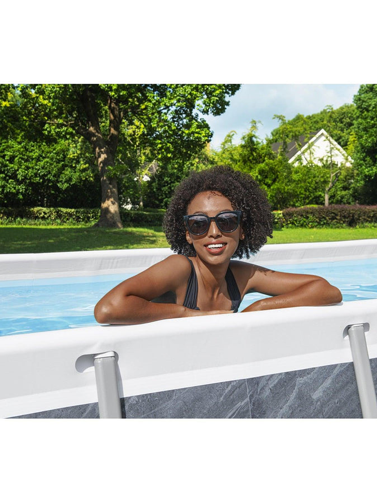 Piscina Bestway Rectangular C/Filtro Gris 5.49MX2.74MX1.22M 17