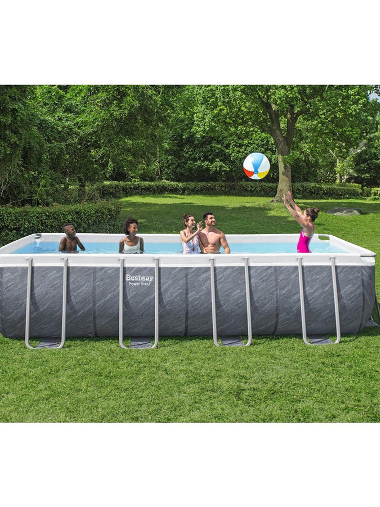 Piscina Bestway Rectangular C/Filtro Gris 5.49MX2.74MX1.22M 20
