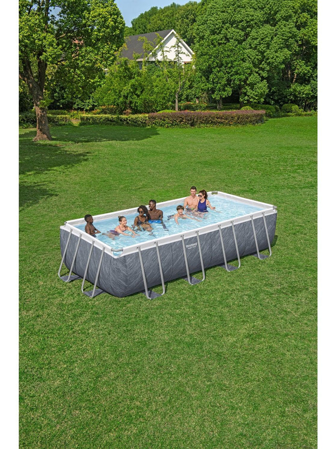 Piscina Bestway Rectangular C/Filtro Gris 5.49MX2.74MX1.22M 22