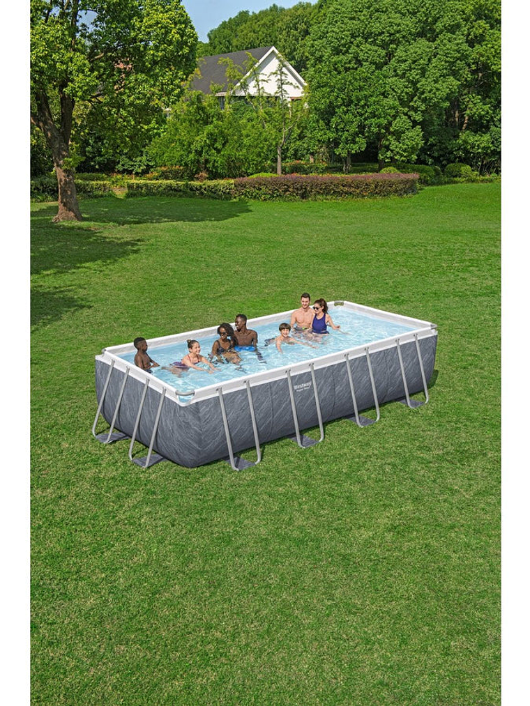 Piscina Bestway Rectangular C/Filtro Gris 5.49MX2.74MX1.22M 22