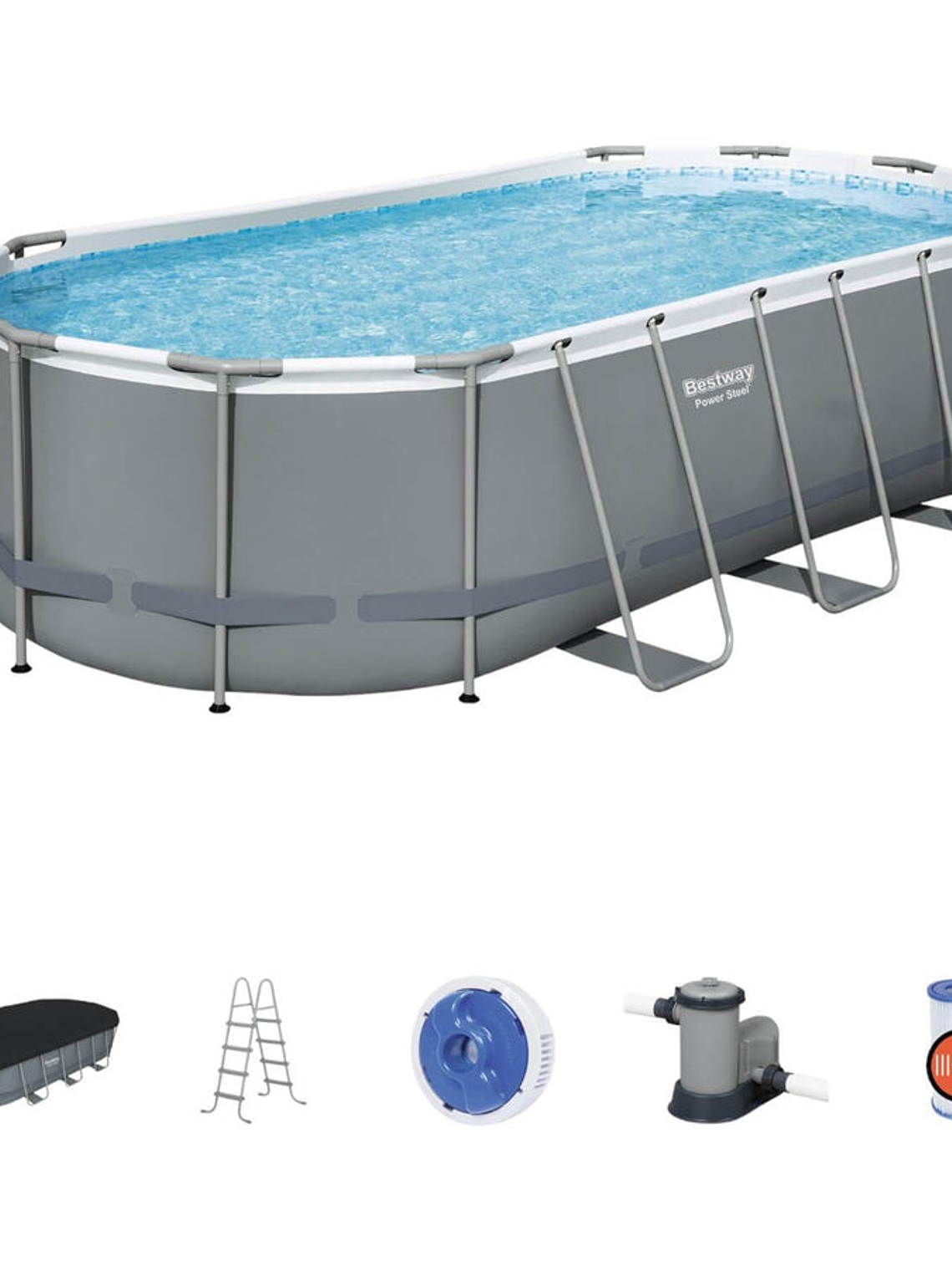 Piscina Bestway Ovalada Filtro + Accesorios 5.49X2.74X1.22M 3