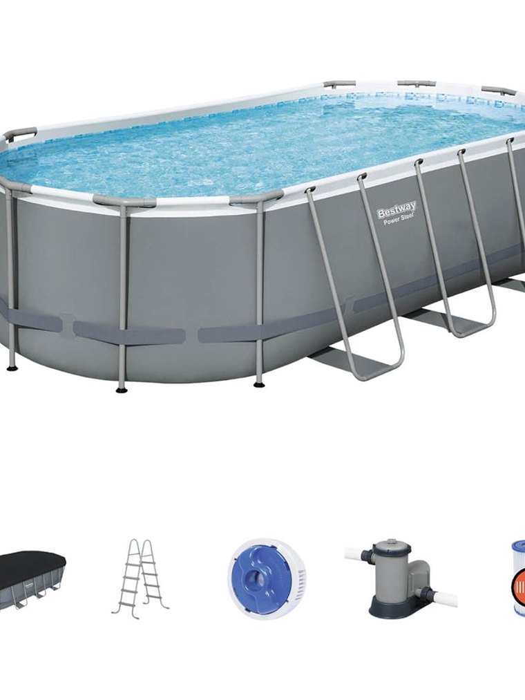 Piscina Bestway Ovalada Filtro + Accesorios 5.49X2.74X1.22M 3