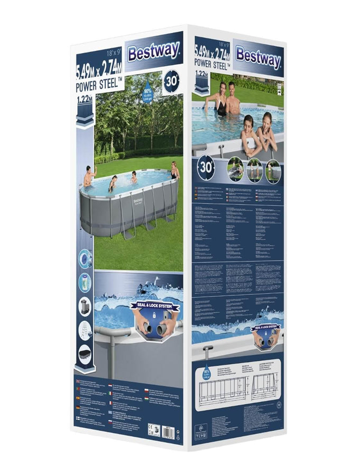 Piscina Bestway Ovalada Filtro + Accesorios 5.49X2.74X1.22M 8